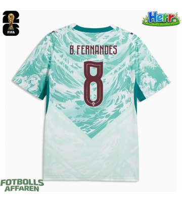 Portugal Bruno Fernandes #8 Bortatröja VM 2026 Kortärmad